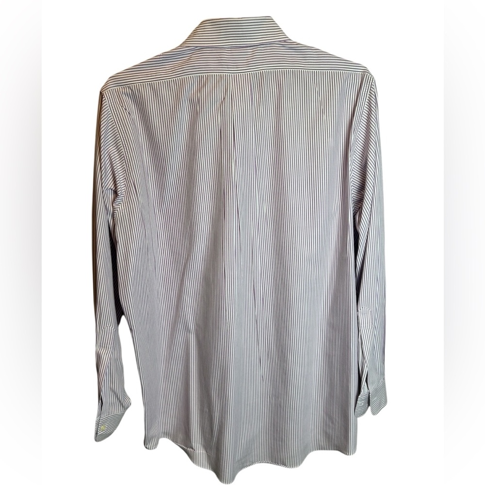 Brooks Brothers Purple White Stripe Button Down Size 16 1/2-34 - Picture 4 of 4